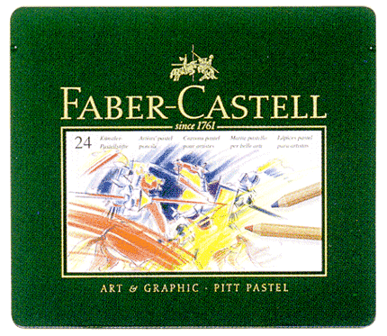 Faber-Castell Pitt Artists Pastel Pencil Metal Tin of 24