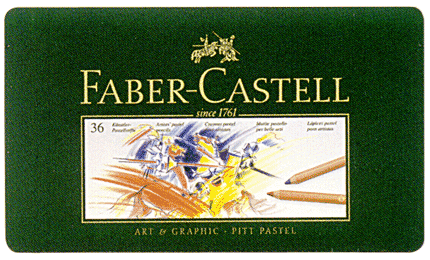 Faber-Castell Pitt Artists Pastel Pencil Metal Tin of 36