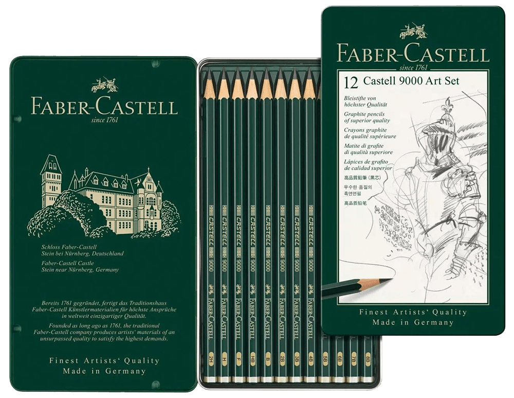 Castle Arts 12 Piece Drawing and Sketching Graphite Pencil Set in