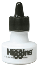 Higgins Waterproof Lettering Ink - Color White - Size 1 oz.