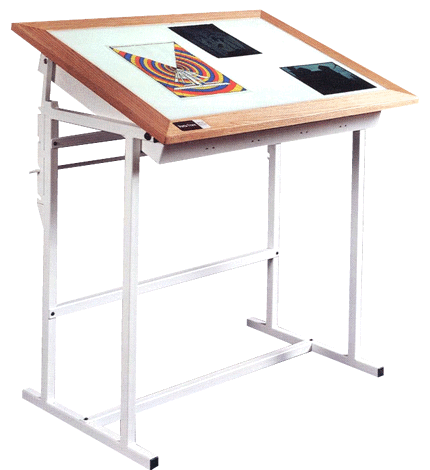 Gagne Porta-Trace Light Table, Solid Oak Frame (4 Lamps, 5000K 18 WATT) - Size 24 x 36*