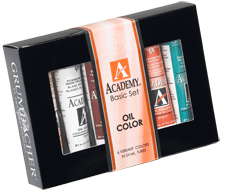 Grumbacher Academy Oil Set of 6 Tubes (24ml)