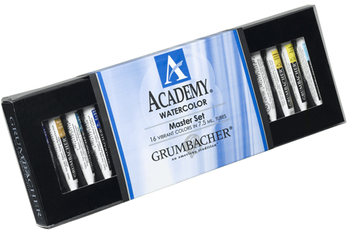 Grumbacher Academy Watercolor Set of 16 Tubes (7.5ml)