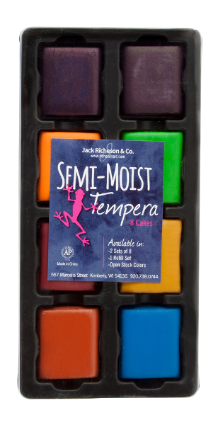 Jack Richeson Semi-Moist Tempera (Set of 8) - Color More Assorted