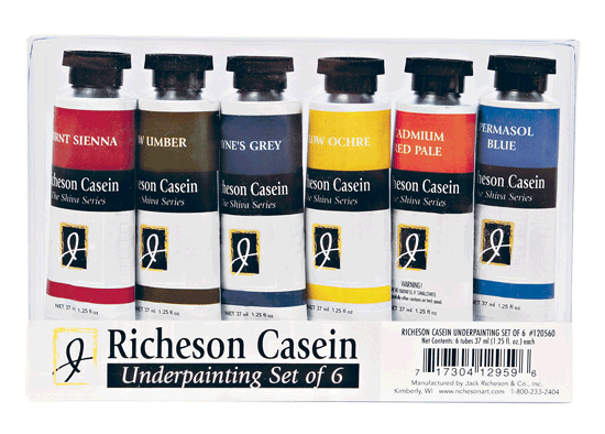 Richeson Casein, The Shiva Series Underpainting Set of 6