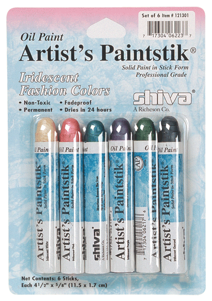 Shiva Artists Paintstik Oil Color Set Basic Colors Set Set Of 6 - Office  Depot