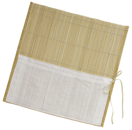 Bamboo Brush Mat with Cloth Holder