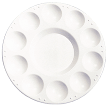 Richeson 10 Hole Round Plastic Palette