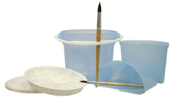 Light Blue Plastic Brush Basin