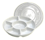 Richeson Porcelain 7 Well Mixg.Tray W/Cvr - Color White - Size Round