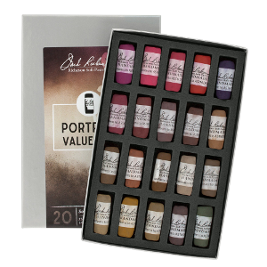 Richeson Soft Handrolled Pastels Set of 20 - Color Portrait Values 1-3