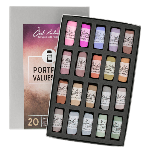 Richeson Soft Handrolled Pastels Set of 20 - Color Portrait Values 4-6