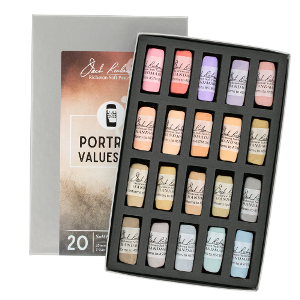 Richeson Soft Handrolled Pastels Set of 20 - Color Portrait Values 6-8