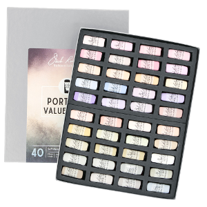 Richeson Soft Handrolled Pastels Set of 40 - Color Portrait Values 8-10