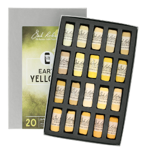 Richeson Soft Handrolled Pastels Set of 20 - Color Earth Yellows