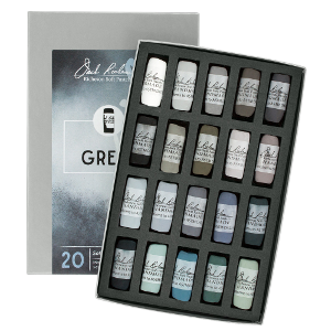 Richeson Soft Handrolled Pastels Set of 20 - Color Greys