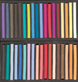 Jack Richeson Semi-Hard Square Pastel Set of 36 - Color Assorted