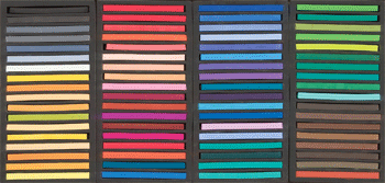 Jack Richeson Semi-Hard Square Pastel Wood Box Set of 72 - Color Assorted