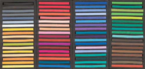 Jack Richeson Semi-Hard Square Pastel Wood Box Set of 72 - Color Assorted