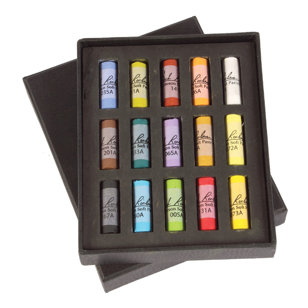 Richeson Medium-Soft Pastels Set of 15 Half Sticks - Color Assorted