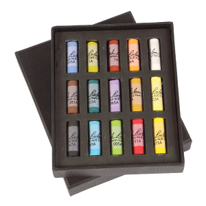 Richeson Medium-Soft Pastels Set of 15 Half Sticks - Color Assorted