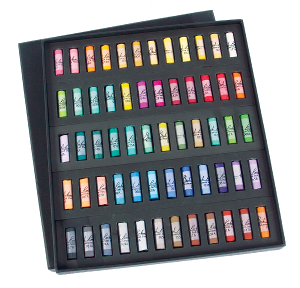 Richeson Medium-Soft Pastels Set of 60 Half Sticks - Color Assorted