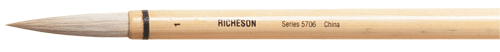 Richeson White Horse Hair Bamboo Brush - Size 1