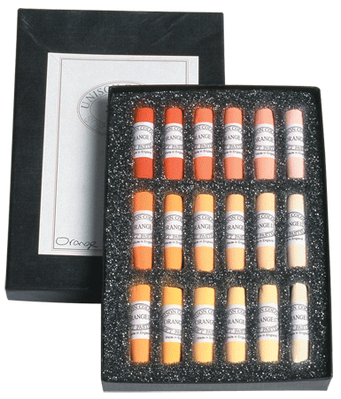 Unison Handmade Pastel Set of 18 - Color Orange Values - WARNING This product  contains a chemical known to the State of Califor
