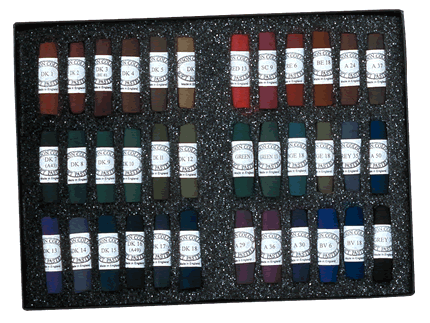 Unison Handmade Soft Pastel Set of 36 - Color Dark Assortment - WARNING This product  contains a chemical known to the State of