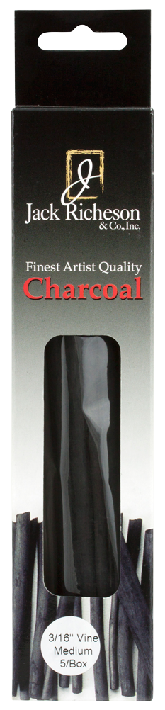 Richeson Natural Vine Charcoal Box of 24 - Thin Medium - Size: 3