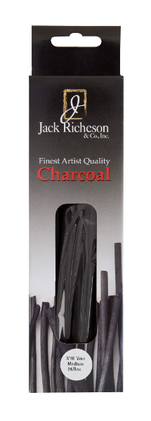 Richeson Natural Vine Charcoal Box of 24 - Thin Medium - Size 3/16
