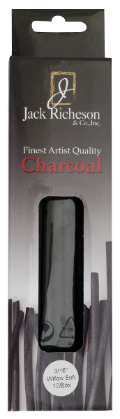 Richeson Natural Willow Charcoal Box of 12 - Thick Soft - Size 1/4
