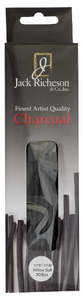 Richeson Natural Willow Charcoal Box of 30 Assorted Soft