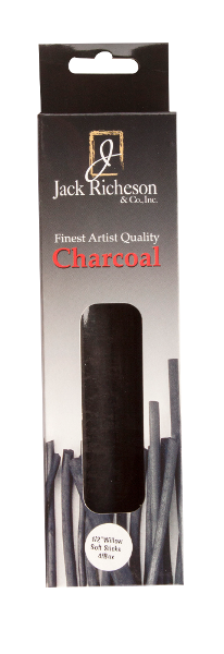 Richeson Natural Willow Charcoal Box of 4 - Jumbo Soft - Size 1/2