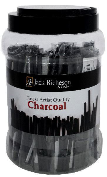 Richeson Vine Charcoal Canister, 48 Bags of 3 - Soft - Size 3/16