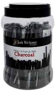 Richeson Vine Charcoal Canister, 48 Bags of 3 - Soft - Size 3/16