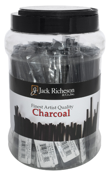 Richeson Vine Charcoal Canister, 48 Bags of 3 - Medium - Size 3/16