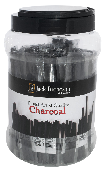 Richeson Vine Charcoal Canister, 48 Bags of 3 - Hard - Size 3/16