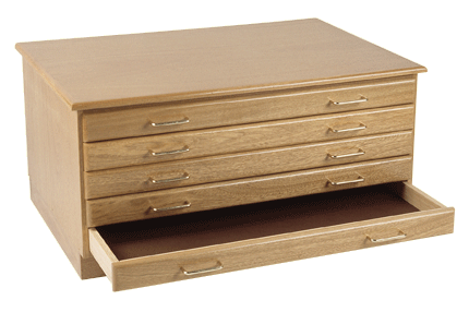 Richeson Oak 3 Drawer Flat File Package