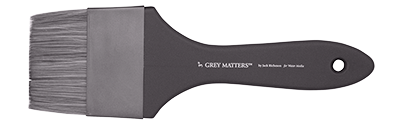Richeson Grey Matters Brush, Synthetic for Watercolor - Flat - Size  3