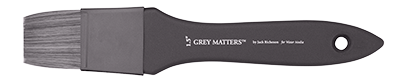 Richeson Grey Matters Brush, Synthetic for Watercolor - Flat - Size  1-1/2