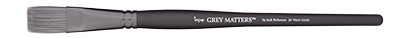 Richeson Grey Matters Brush, Synthetic for Watercolor - Flat - Size  3/4