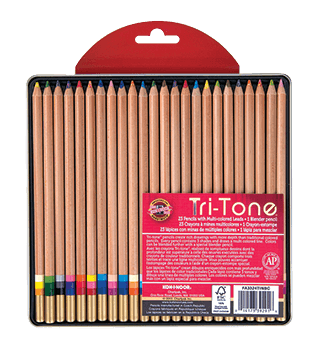 Koh-I-Noor Gioconda Soft Pastel Pencil Tin Set of 24