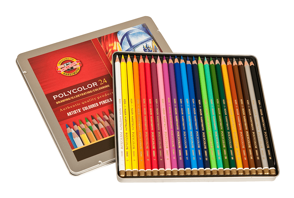 Koh-I-Noor : Polycolor : Artist Colored Pencils 3824 : Set Of 24 : Portrait