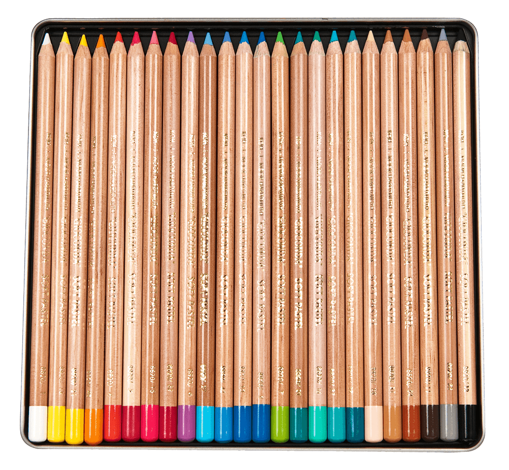 Professional 24 Colored Pencil Set, Tin Box Set in Metal Tin Case