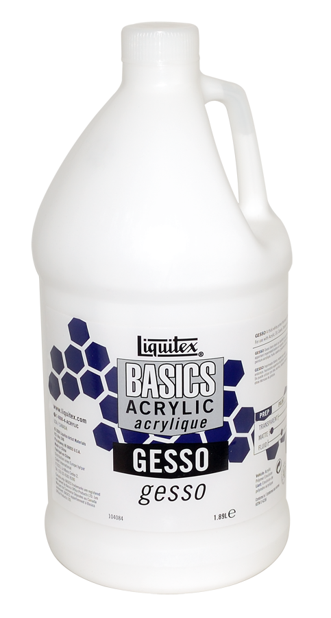 Liquitex Acrylic Basics Gesso - Size: 64 oz. (1/2 Gallon)