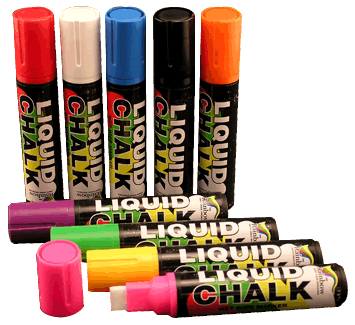 Broad Point Liquid Chalk Marker, White