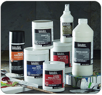 Liquitex Basics Acrylic Mediums Set - 5x75ml  Acrylic gel medium,  Liquitex, Liquitex acrylic paint