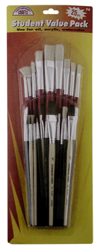 Loew-Cornell 25 Piece Student Value Pack Brush Set