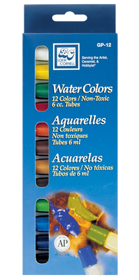Loew Cornell Watercolor Tube Set of 12 - Size 6 cc.